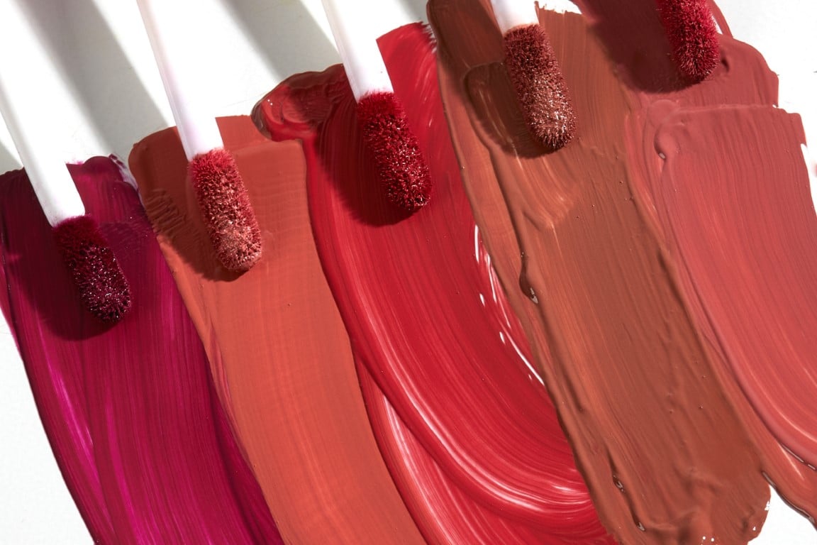 palette de couleurs pour un rouge à lèvres vegan